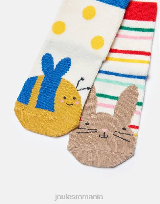 Joules bebelusii picioare îngrijite 2 pachet de șosete 48DH398 accesorii iepuraș | Joules cizme
