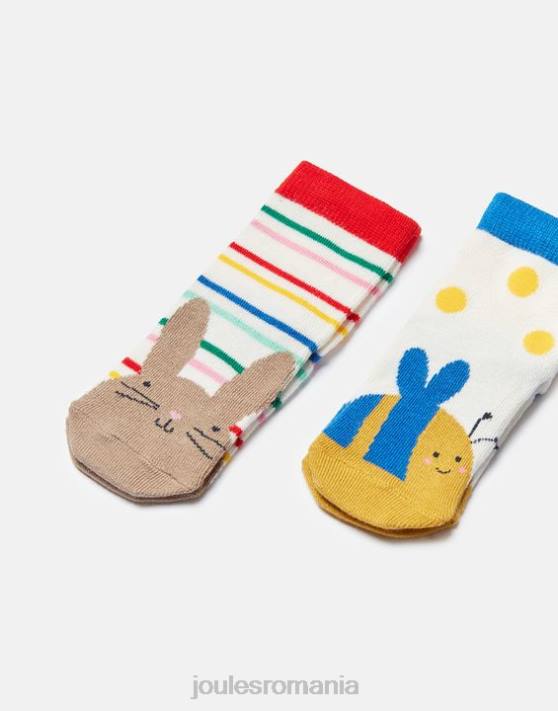 Joules bebelusii picioare îngrijite 2 pachet de șosete 48DH398 accesorii iepuraș | Joules cizme
