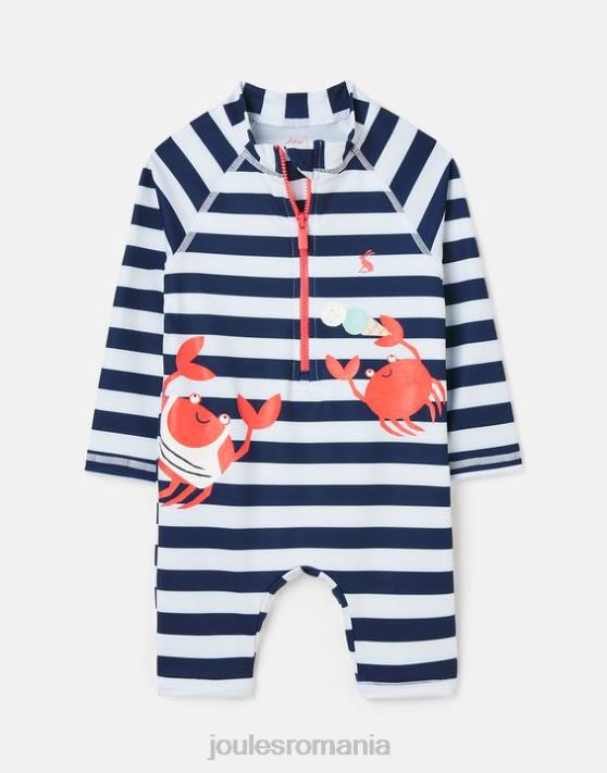 Joules bebelusii sun artwork rash costum 0-3 ani 48DH431 îmbrăcăminte crabi cu dungi bleumarin | Joules cizme
