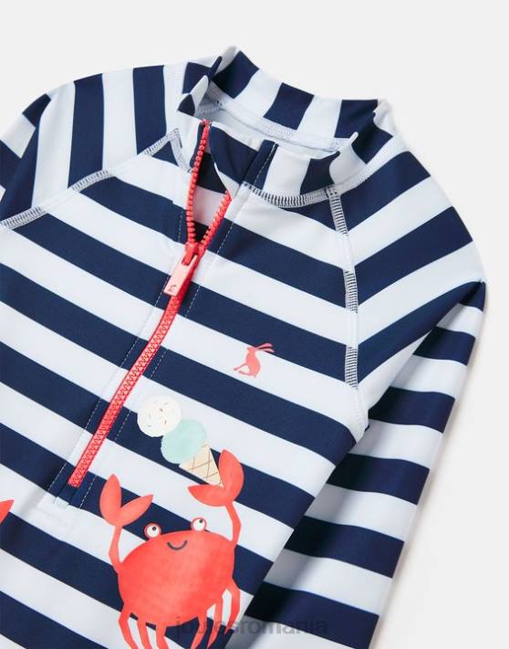 Joules bebelusii sun artwork rash costum 0-3 ani 48DH431 îmbrăcăminte crabi cu dungi bleumarin | Joules cizme