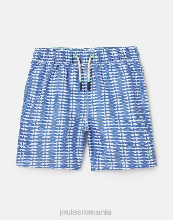 Joules bebelusii pantaloni scurți de baie cu imprimeu ocean 2-12 ani 48DH356 îmbrăcăminte pește albastru | Joules cizme