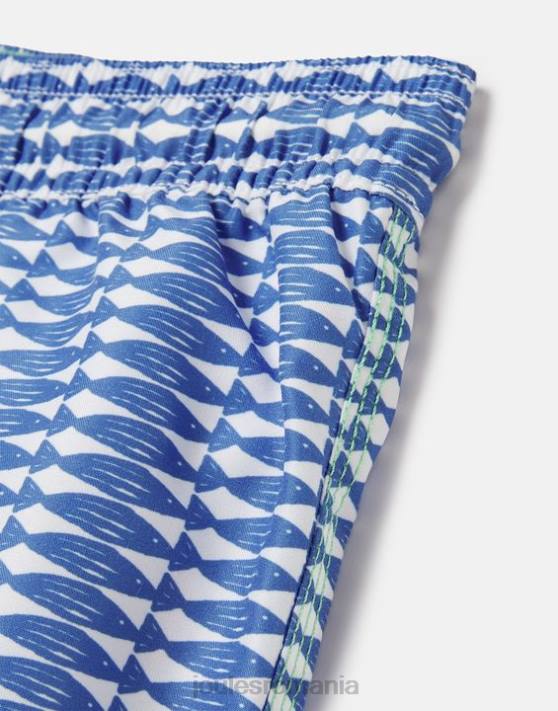 Joules bebelusii pantaloni scurți de baie cu imprimeu ocean 2-12 ani 48DH356 îmbrăcăminte pește albastru | Joules cizme