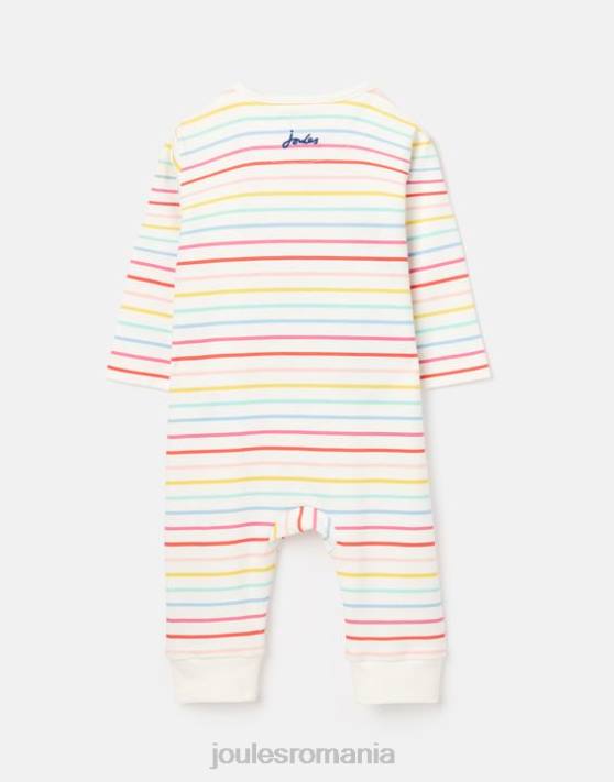 Joules bebelusii Salopetă winfield din bumbac cultivat organic 0-9 luni 48DH410 îmbrăcăminte iepuraș cu dungi albe | Joules cizme