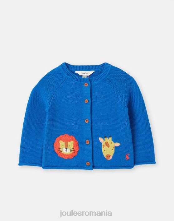 Joules bebelusii bertie artwork cardigan 0-3 ani 48DH436 îmbrăcăminte safari albastru | Joules Romania
