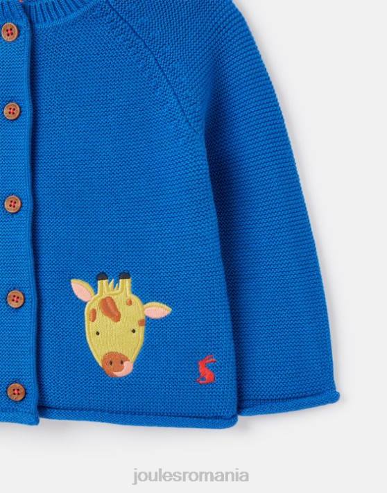 Joules bebelusii bertie artwork cardigan 0-3 ani 48DH436 îmbrăcăminte safari albastru | Joules Romania