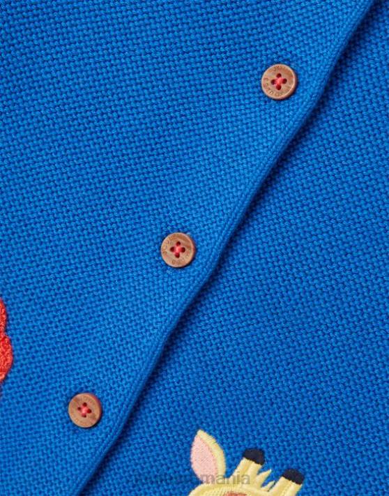Joules bebelusii bertie artwork cardigan 0-3 ani 48DH436 îmbrăcăminte safari albastru | Joules Romania