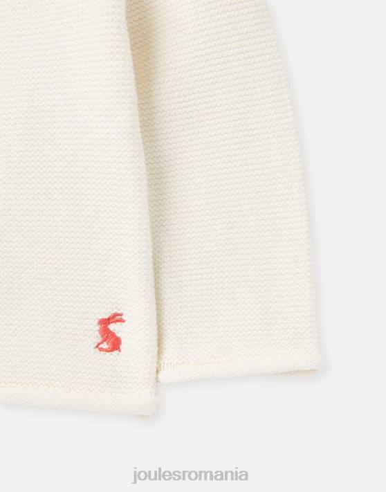 Joules bebelusii cardigan brodat betsie 0-3 ani 48DH395 îmbrăcăminte buburuza crem | Joules cizme