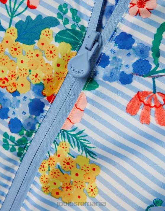 Joules bebelusii costum impermeabil baltă 3 luni-3 ani 48DH414 îmbrăcăminte dungă albastră florală | Joules bags