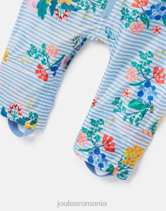 Joules bebelusii costum impermeabil baltă 3 luni-3 ani 48DH414 îmbrăcăminte dungă albastră florală | Joules bags