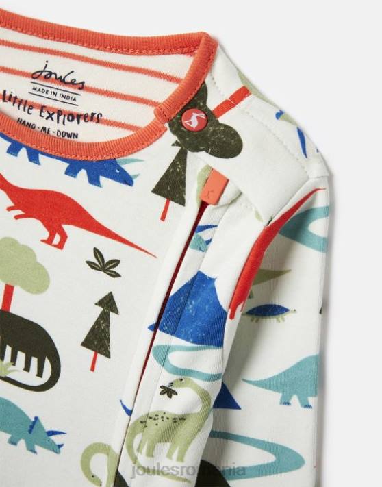 Joules bebelusii costume fermoare din bumbac crescut organic 0-9 luni 48DH429 îmbrăcăminte dino | Joules bags