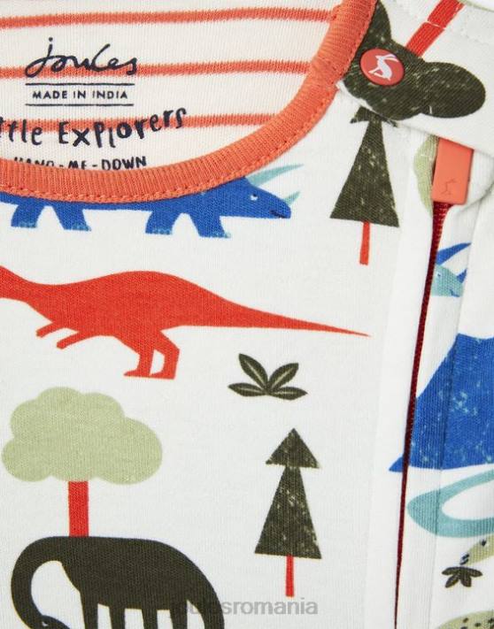 Joules bebelusii costume fermoare din bumbac crescut organic 0-9 luni 48DH429 îmbrăcăminte dino | Joules bags