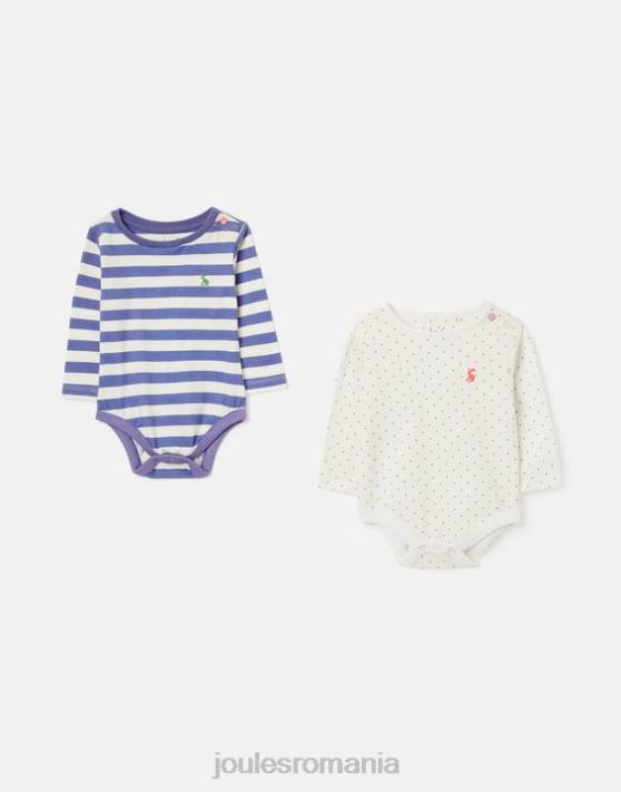 Joules bebelusii pachet masline de doua body 0-9 luni 48DH416 îmbrăcăminte dungă spot | Joules cizme