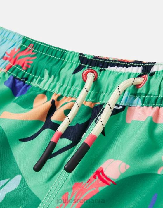 Joules bebelusii pantaloni scurți de baie cu imprimeu ocean 2-12 ani 48DH357 îmbrăcăminte rechini verzi | Joules bags