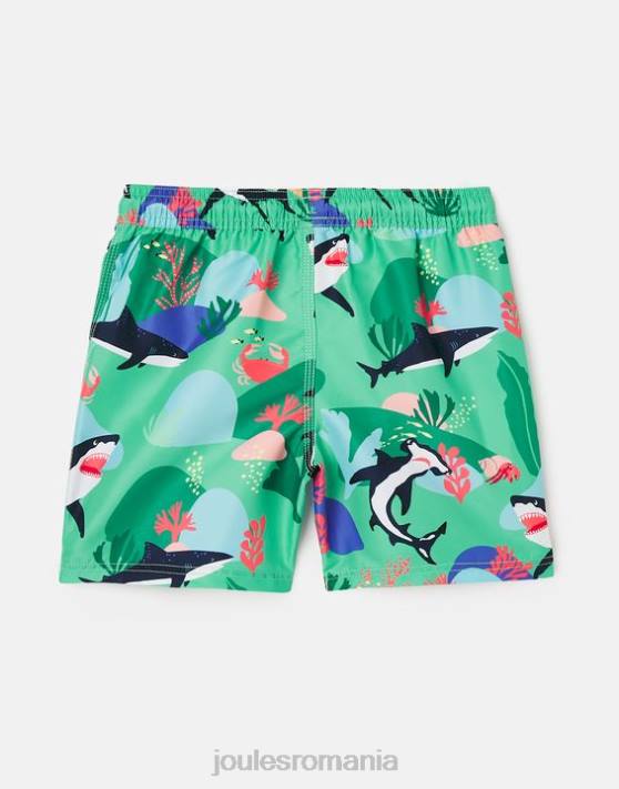 Joules bebelusii pantaloni scurți de baie cu imprimeu ocean 2-12 ani 48DH357 îmbrăcăminte rechini verzi | Joules bags