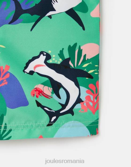 Joules bebelusii pantaloni scurți de baie cu imprimeu ocean 2-12 ani 48DH357 îmbrăcăminte rechini verzi | Joules bags