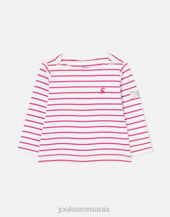 Joules bebelusii tricou cu mânecă lungă harbour stripe 0 - 3 ani 48DH405 îmbrăcăminte dungă roz | Joules bags