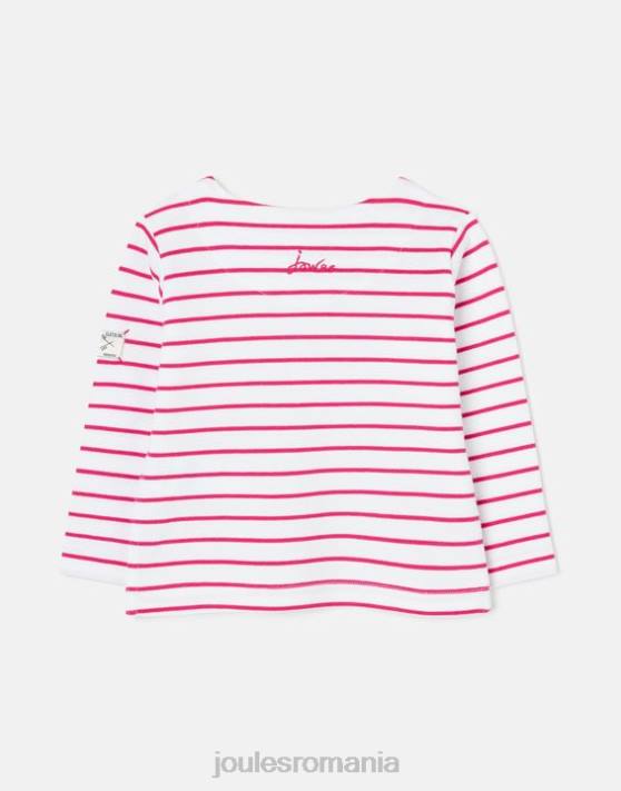 Joules bebelusii tricou cu mânecă lungă harbour stripe 0 - 3 ani 48DH405 îmbrăcăminte dungă roz | Joules bags