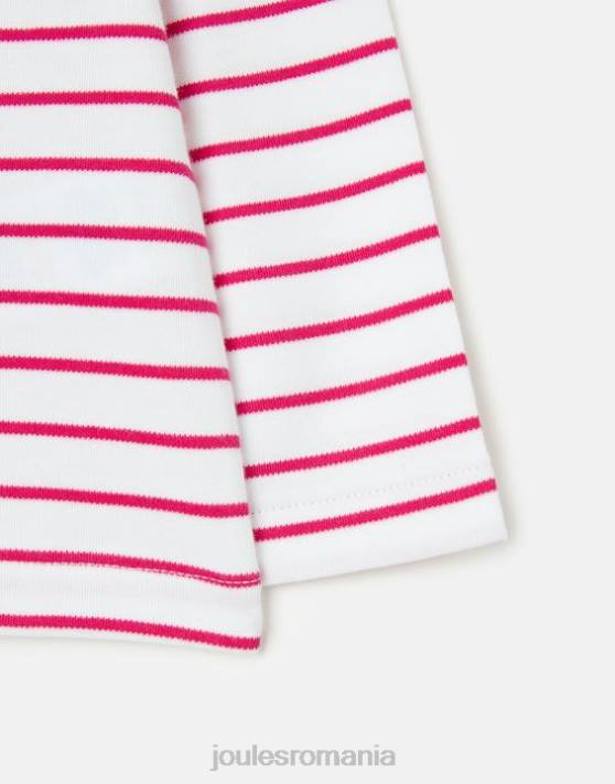 Joules bebelusii tricou cu mânecă lungă harbour stripe 0 - 3 ani 48DH405 îmbrăcăminte dungă roz | Joules bags