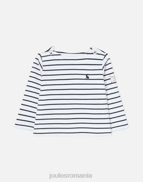 Joules bebelusii tricou cu mânecă lungă harbour stripe 0 - 3 ani 48DH415 îmbrăcăminte dungă bleumarin | Joules Romania