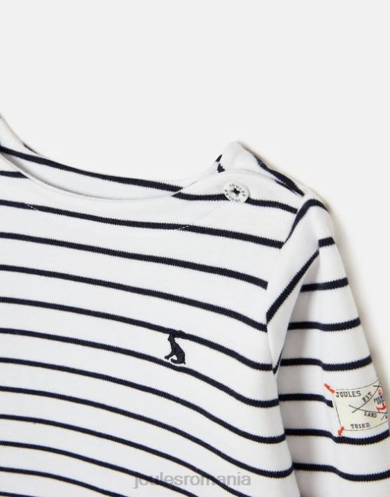 Joules bebelusii tricou cu mânecă lungă harbour stripe 0 - 3 ani 48DH415 îmbrăcăminte dungă bleumarin | Joules Romania