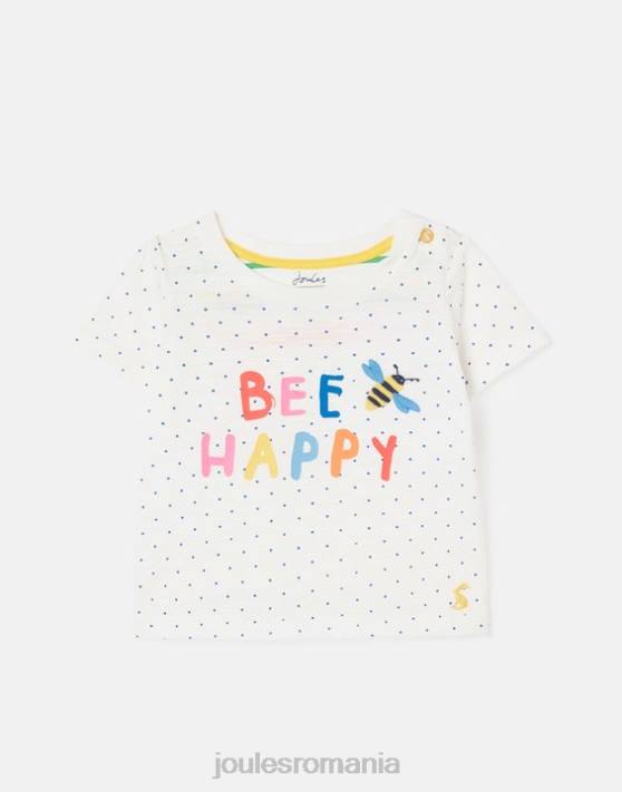 Joules bebelusii tricou tate artwork 0-3 ani 48DH422 îmbrăcăminte albină petă albă | Joules cizme