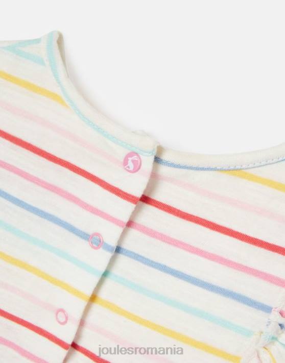 Joules fetelor rochie iola cu maneca lunga etajate 0-3 ani 48DH421 îmbrăcăminte dungi multiplă | Joules Romania