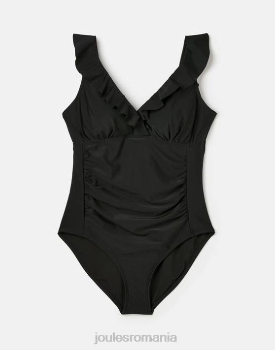 Joules femeilor costum de baie cu volan de bujor 48DH110 îmbrăcăminte negru adevărat | Joules cizme