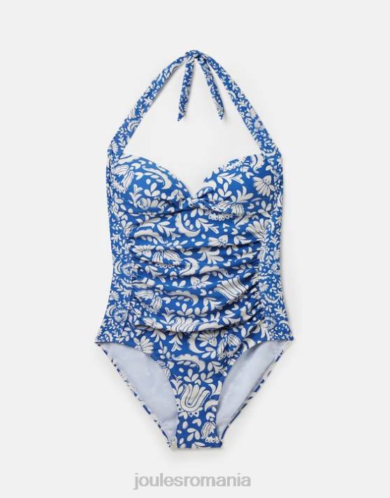 Joules femeilor costum de baie iasomie 48DH104 îmbrăcăminte mozaic albastru | Joules cizme