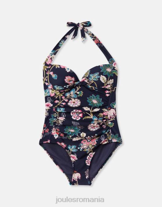 Joules femeilor costum de baie iasomie 48DH111 îmbrăcăminte floral bleumarin | Joules bags