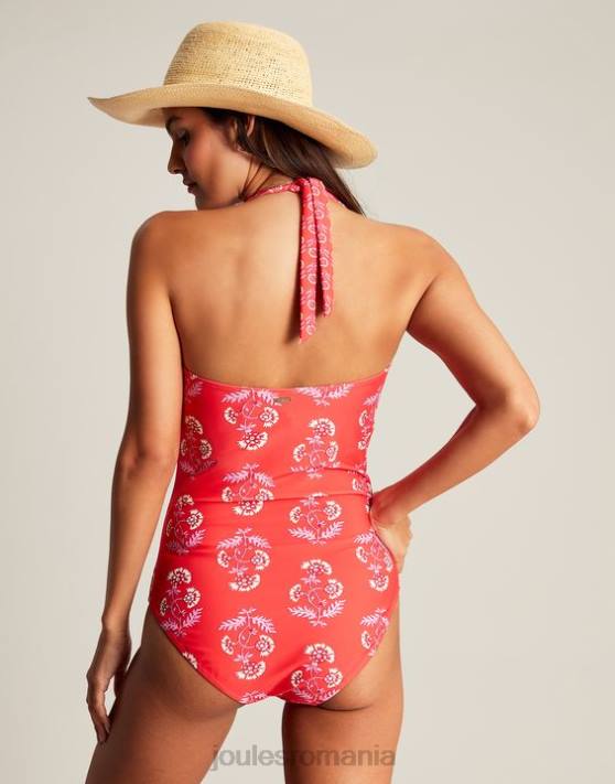 Joules femeilor costum de baie iasomie 48DH37 îmbrăcăminte roz floral | Joules Romania