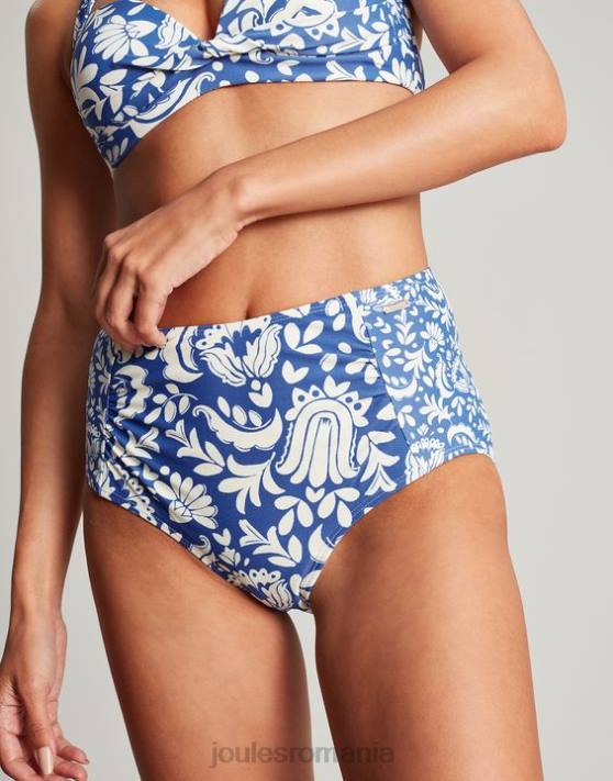 Joules femeilor fund de bikini iasomie 48DH124 îmbrăcăminte mozaic albastru | Joules Romania