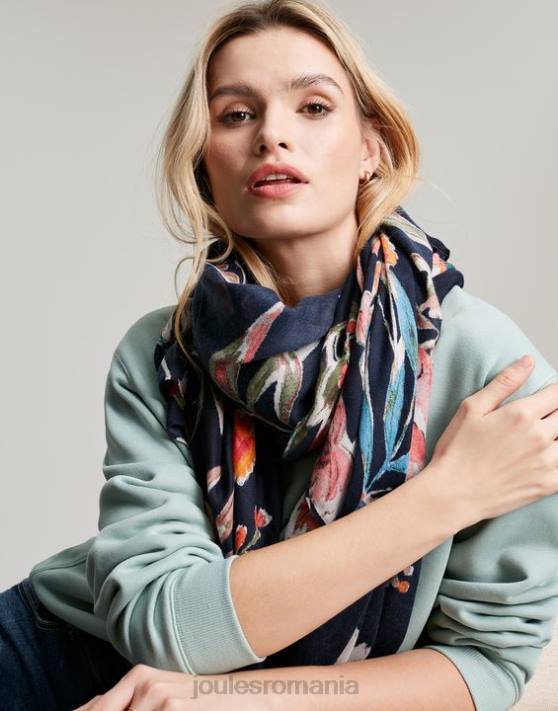 Joules femeilor eșarfă țesătură ușoară river cu imprimeu retangle 48DH155 accesorii vârf floral | Joules cizme