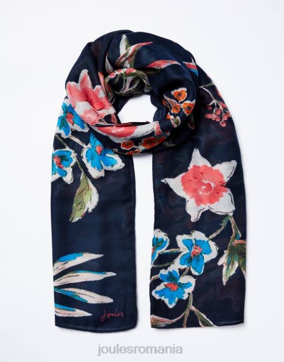 Joules femeilor eșarfă țesătură ușoară river cu imprimeu retangle 48DH155 accesorii vârf floral | Joules cizme
