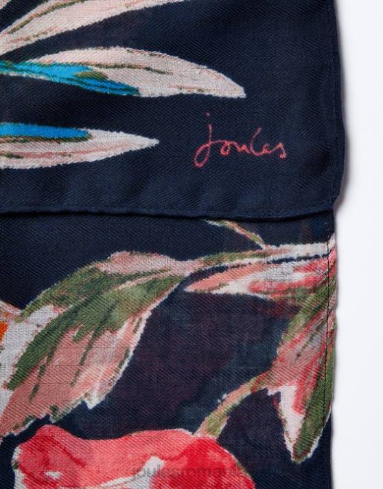 Joules femeilor eșarfă țesătură ușoară river cu imprimeu retangle 48DH155 accesorii vârf floral | Joules cizme