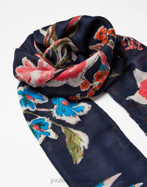 Joules femeilor eșarfă țesătură ușoară river cu imprimeu retangle 48DH155 accesorii vârf floral | Joules cizme