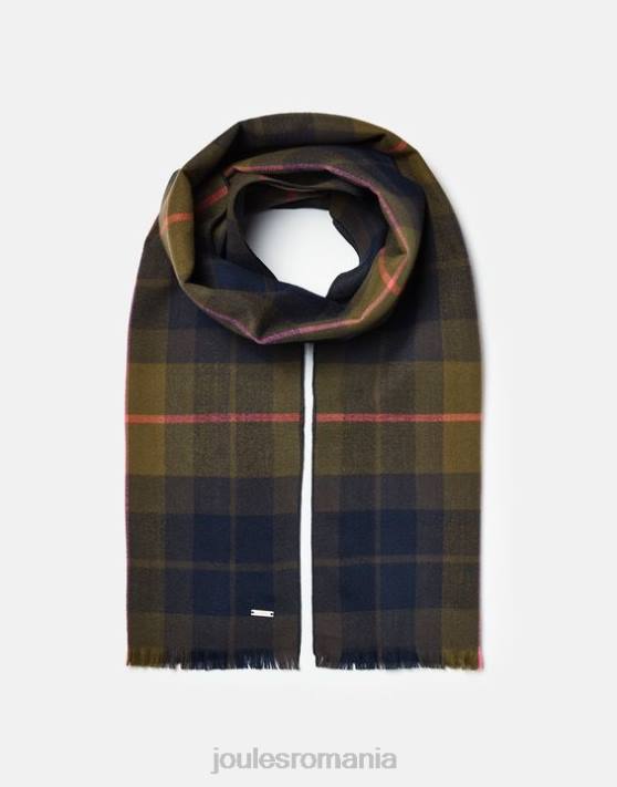 Joules femeilor eșarfă periată farnsley 48DH118 accesorii cec bleumarin | Joules Romania