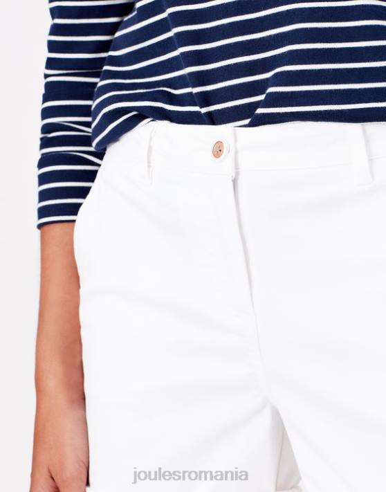 Joules femeilor pantaloni scurți chino cruise de lungime medie 48DH74 îmbrăcăminte alb strălucitor | Joules cizme