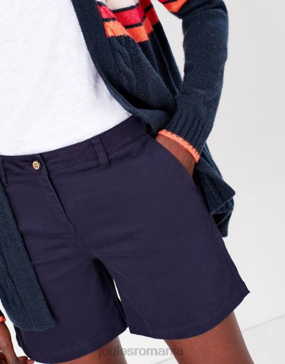 Joules femeilor pantaloni scurți chino cruise de lungime medie 48DH82 îmbrăcăminte marina franceză | Joules Romania