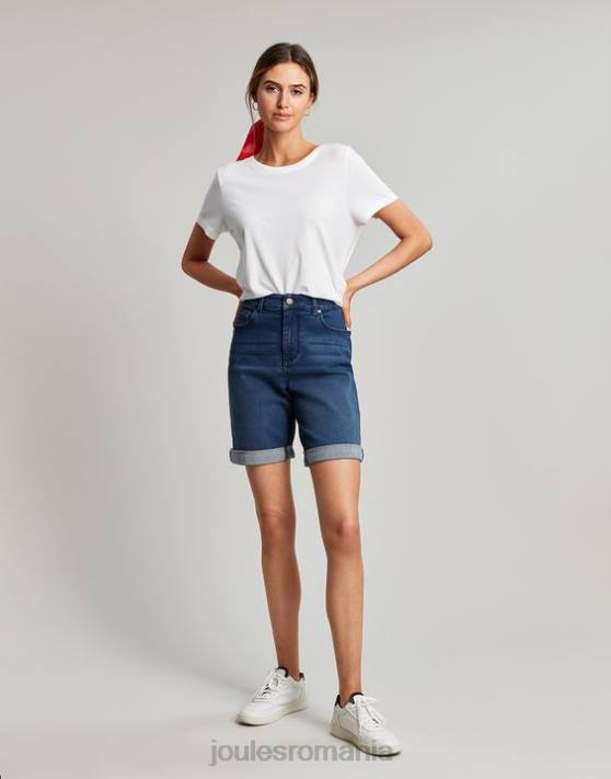 Joules femeilor pantaloni scurți lungi din denim shirley 48DH73 îmbrăcăminte mijlocul indigo | Joules Romania