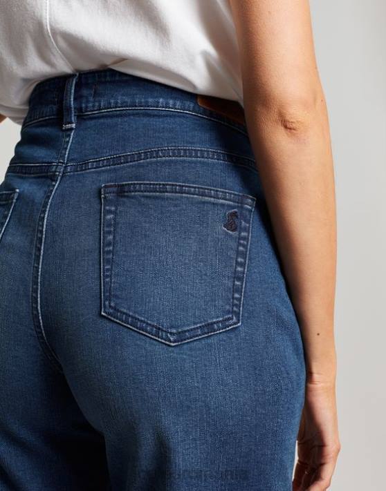 Joules femeilor pantaloni scurți lungi din denim shirley 48DH73 îmbrăcăminte mijlocul indigo | Joules Romania