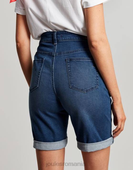 Joules femeilor pantaloni scurți lungi din denim shirley 48DH73 îmbrăcăminte mijlocul indigo | Joules Romania