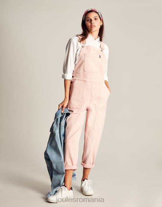 Joules femeilor salopetă din denim cu rampă 48DH109 îmbrăcăminte roz | Joules Romania