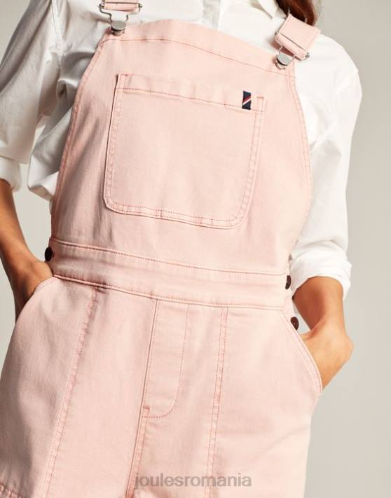 Joules femeilor salopetă din denim cu rampă 48DH109 îmbrăcăminte roz | Joules Romania