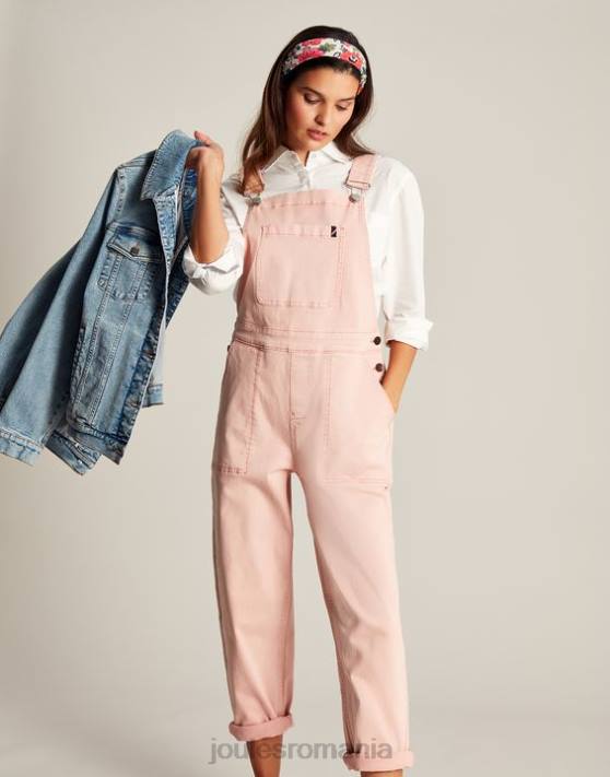 Joules femeilor salopetă din denim cu rampă 48DH109 îmbrăcăminte roz | Joules Romania