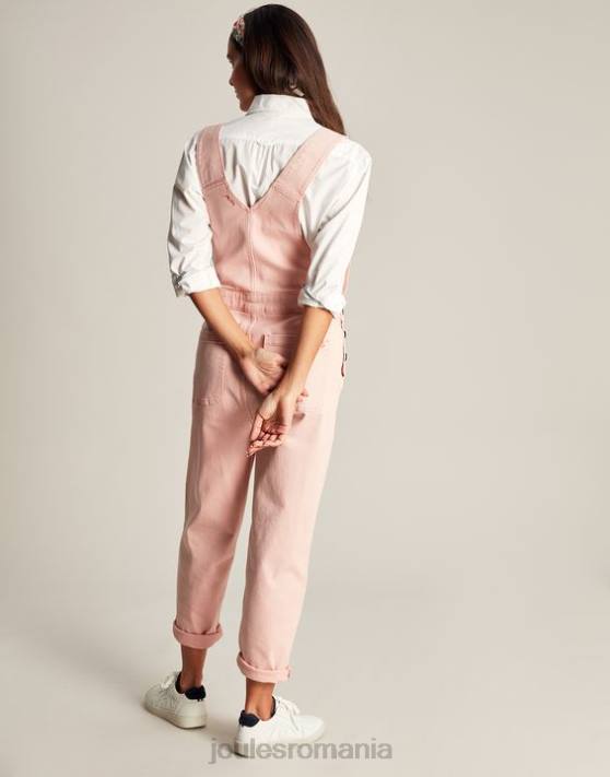 Joules femeilor salopetă din denim cu rampă 48DH109 îmbrăcăminte roz | Joules Romania