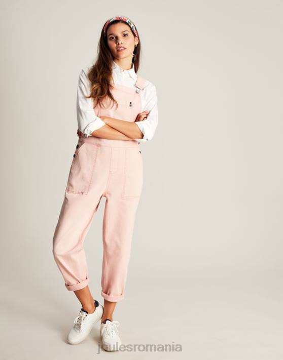 Joules femeilor salopetă din denim cu rampă 48DH109 îmbrăcăminte roz | Joules Romania
