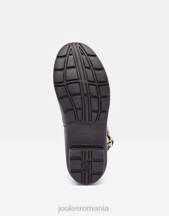 Joules femeilor cizme de ploaie cu imprimeu de înălțime medie molly 48DH6 încălţăminte albinele negre metalice | Joules bags