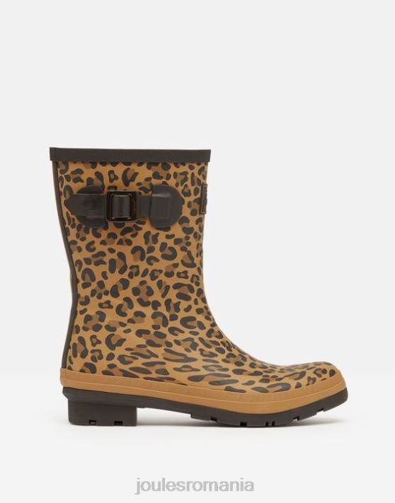 Joules femeilor cizme de ploaie cu înălțime medie molly cu imprimeu leopard 48DH148 încălţăminte leopard bronz | Joules Romania