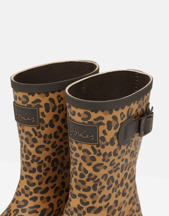 Joules femeilor cizme de ploaie cu înălțime medie molly cu imprimeu leopard 48DH148 încălţăminte leopard bronz | Joules Romania