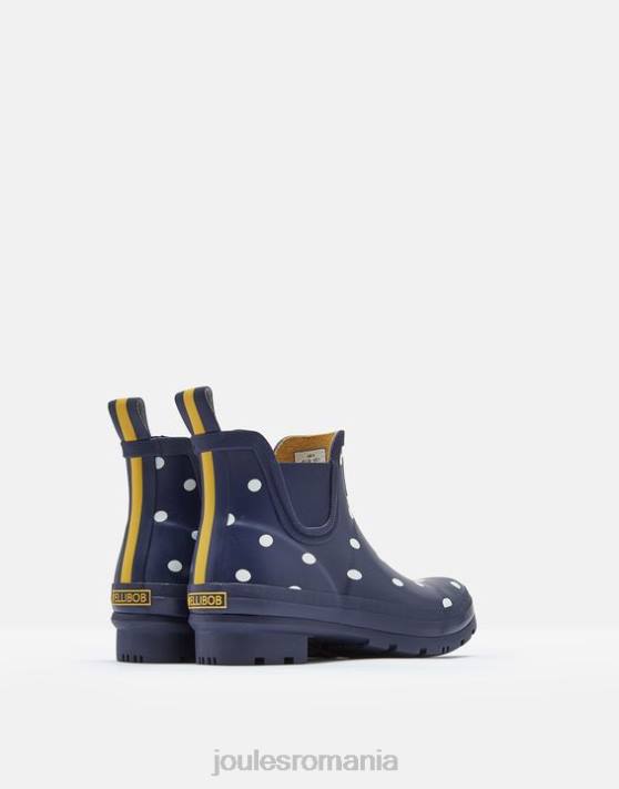 Joules femeilor cizme de ploaie inaltime scurta imprimate inaltime scurta 48DH146 încălţăminte loc marinei franceze | Joules cizme